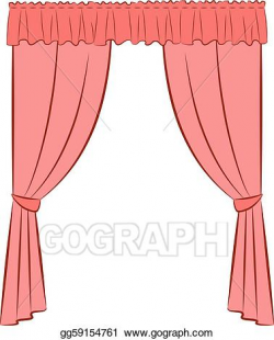 EPS Vector - The vintage curtain. Stock Clipart Illustration ...