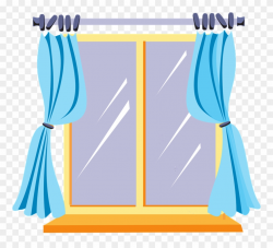 Curtains Closet Cliparts - Window Clipart - Png Download ...