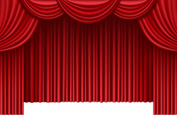 Red Theater Curtains PNG Clip Art - Best WEB Clipart