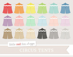 Circus Tent Clipart, Circus Clip Art, Carnival Clipart, Festival Clipart,  Zoo Clipart, Cute Digital Graphic Design Small Commercial Use