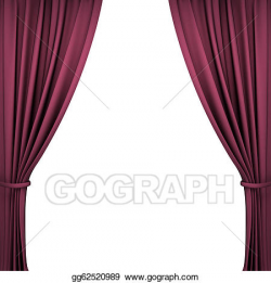 Stock Illustration - Red velvet theater curtains. Clipart ...