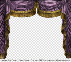 Paper Theater Curtain Amathyst, brown and purple curtain ...