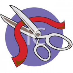 cut clipart scissors cutting a ribbon royalty free clipart image ...