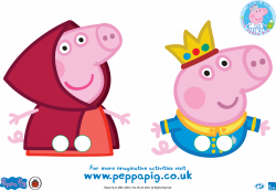 Here's a Little Red Riding Piggy and Prince George to cut out and ...