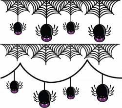 Spider Borders SVG cut files for scrapbooking paper crafts halloween ...