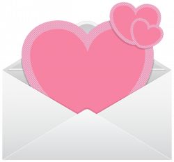 Envelope with Pink Hearts Transparent PNG Clip Art Image | f,s ...