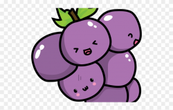 Grapes Clipart Kawaii - Cute Grapes - Png Download (#1959907 ...