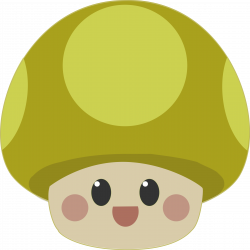 Clipart - Mushroom of unbearable cuteness