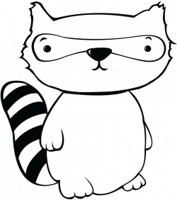Cute Raccoon Drawing at GetDrawings.com | Free for personal use Cute ...