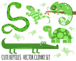 Clipart Reptiles, Tortoise Clipart, crocodile clipart, snake clipart, lizard