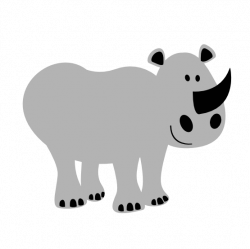 clipartist.net » Clip Art » Colorful Animal Rhino Vfx Solidarity ...
