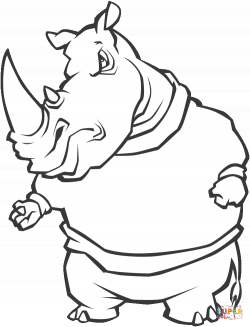 Rhino Cartoon Drawing at GetDrawings.com | Free for personal use ...