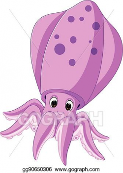 EPS Illustration - Cute squid cartoon. Vector Clipart ...