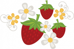 Strawberries & Flowers SVG file free svg files free svgs free ...