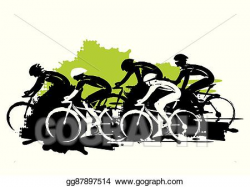 Vector Art - Road cycling racers. Clipart Drawing gg87897514 ...
