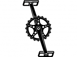 Bicycle Crank #1 Pedal Cycle Cycling Bike Beach Cruiser Race Racing 10  Speed .SVG .EPS .PNG Digital Clipart Vector Cricut Cut Cutting File