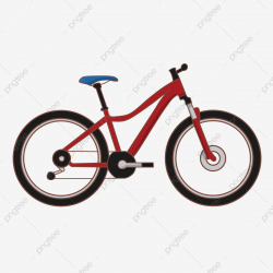 Cartoon Red Bicycle Illustration, Red Bicycle, Nice Bike ...