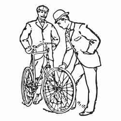Clipart - Two Men and a Bicycle