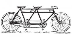 Free vintage clip art images: Vintage tandem bicycle clip ...