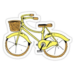 Bike yellow Sticker | Products in 2019 | Stickers, Tumblr ...