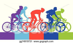 Vector Art - Cyclist in the bicycle race. Clipart Drawing ...