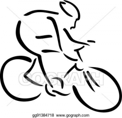 EPS Illustration - Cycling silhouette drawn. Vector Clipart ...