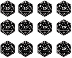 D20 Roleplay Birthday ~ Edible Cake Topper ~ 1/4 Sheet ...