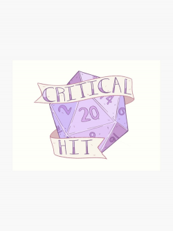 Critical Hit - D20 (Purple) | Art Print
