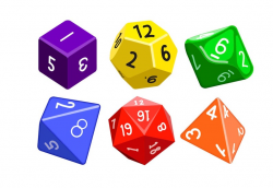 GAMING DICE CLIPART - dungeons and dragons digital icons