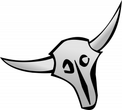 OnlineLabels Clip Art - Minimalist Cattle Skull