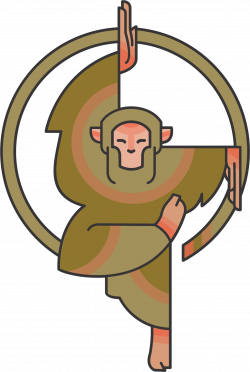Clipart - Stylized Cartoon Monkey