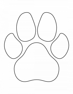 Dog paw print pattern. Use the printable outline for crafts ...