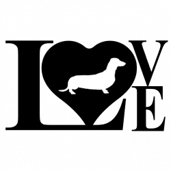 Dog Love Dachshund Wiener Decal Sticker | Dogs | Pinterest ...