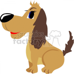 Cartoon mother dog with her puppy clipart. Royalty-free GIF ...