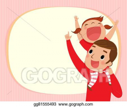 Vector Clipart - Daddy and girl. Vector Illustration ...