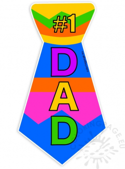 1 Dad Tie Father's Day clipart – Coloring Page