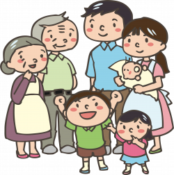 Clipart - Multigenerational Family (#2)