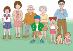 Clipart - Multigenerational Family (#3)