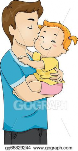 EPS Vector - Father and baby kiss. Stock Clipart ...