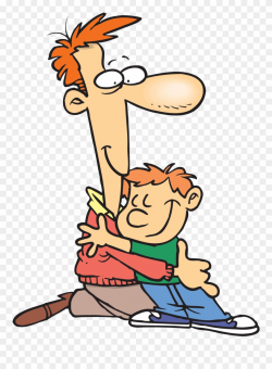 Hugs Mom Hugging Son Clipart Image - Cartoon Dad And Son ...