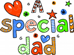 A Special Dad Decorative Doodle Cartoon Text Clipart ...