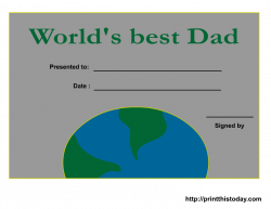 Free Printable Father's Day Certificates