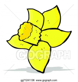 EPS Vector - Cartoon daffodil. Stock Clipart Illustration ...