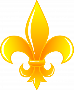 Fleur De Lis Shiny Gold Clip Art - Sweet Clip Art