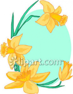 Golden Daffodil Royalty Free Clipart Picture