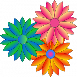 Coloured Daisies Clip Art at Clker.com - vector clip art online ...