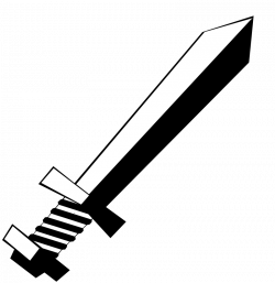 Clipart - Toy Sword (Black and White)