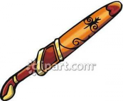 Dagger In a Fancy Scabbard Clip Art Royalty Free Clipart Picture
