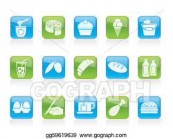 Vector Clipart - Dairy products - food and drink . Vector ...