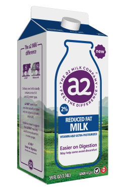 a2 Milk 2% Reduced Fat - Naturally A1 Protein Free and Easier on ...